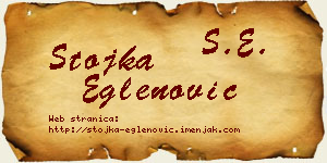 Stojka Eglenović vizit kartica